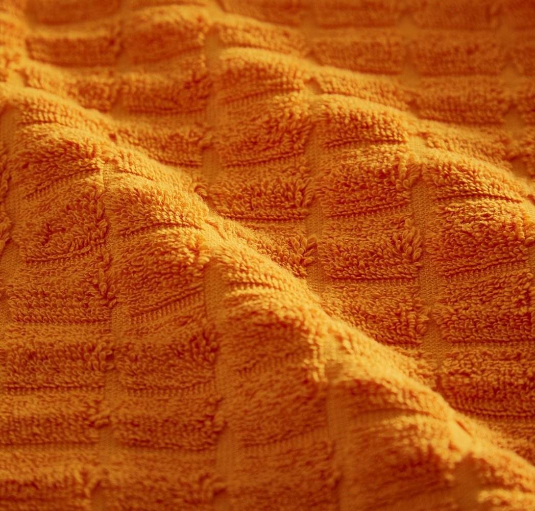 Bright Geo 100% Cotton Bath Towel - Orange - Bonnypack