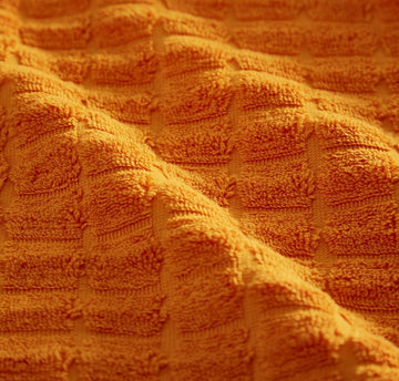 Bright Geo 100% Cotton Bath Towel - Orange