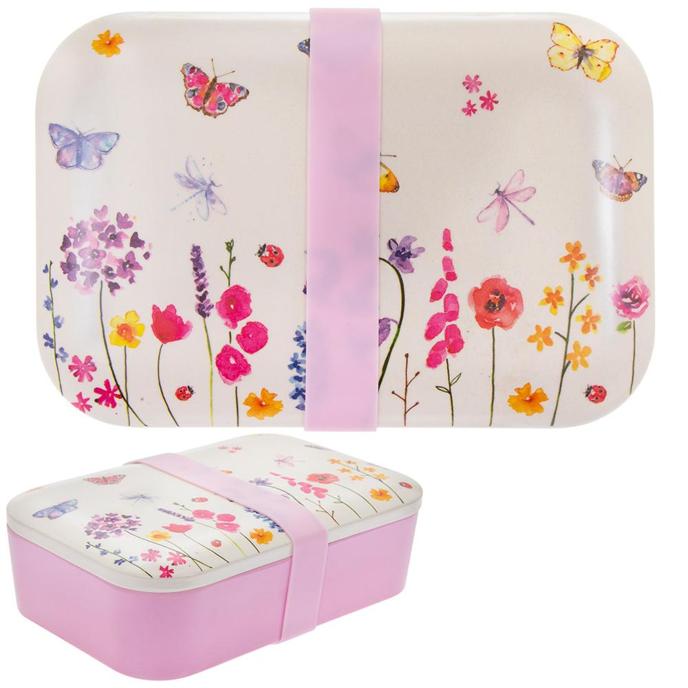 Butterfly Garden Bamboo Lunchbox Floral Design - Bonnypack