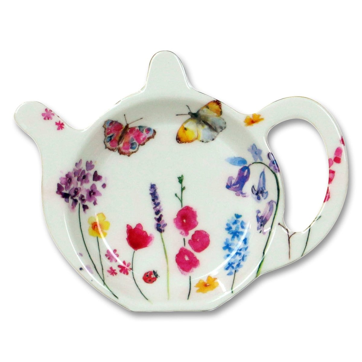 Butterfly Garden Pink Floral Melamine Teabag Tidy - Bonnypack