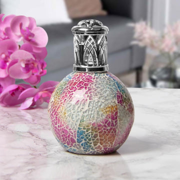 Desire Aroma Mosaic Crackled Glass Fragrance Oil Lamp
