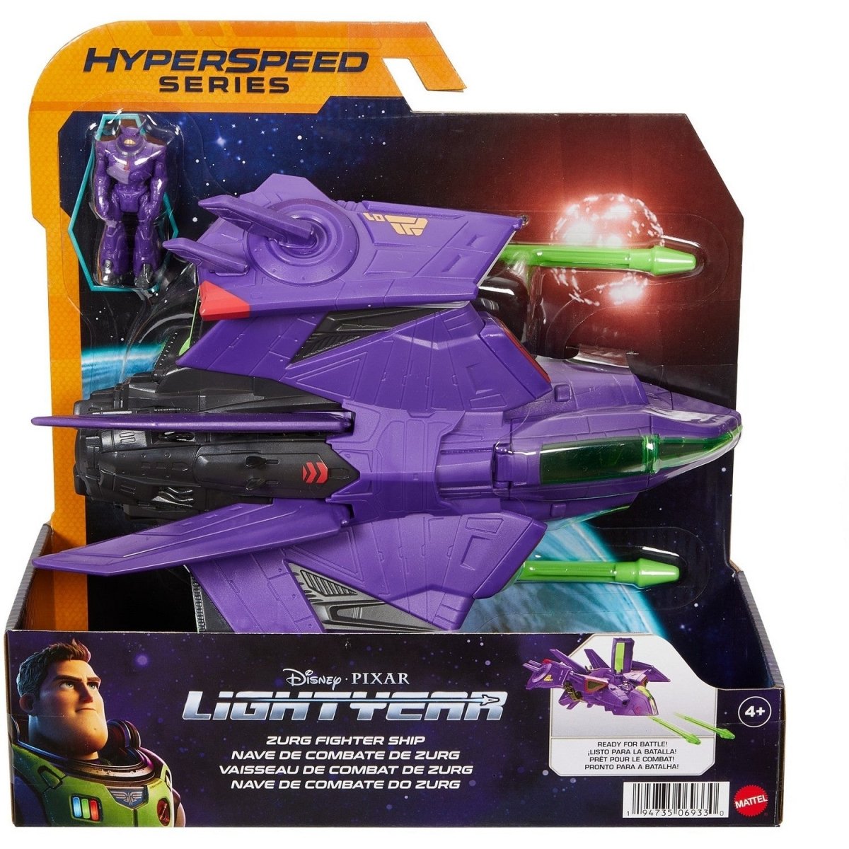 Disney Pixar Lightyear Hyperspeed Series Zurg Fighter Ship & Zurg - Bonnypack