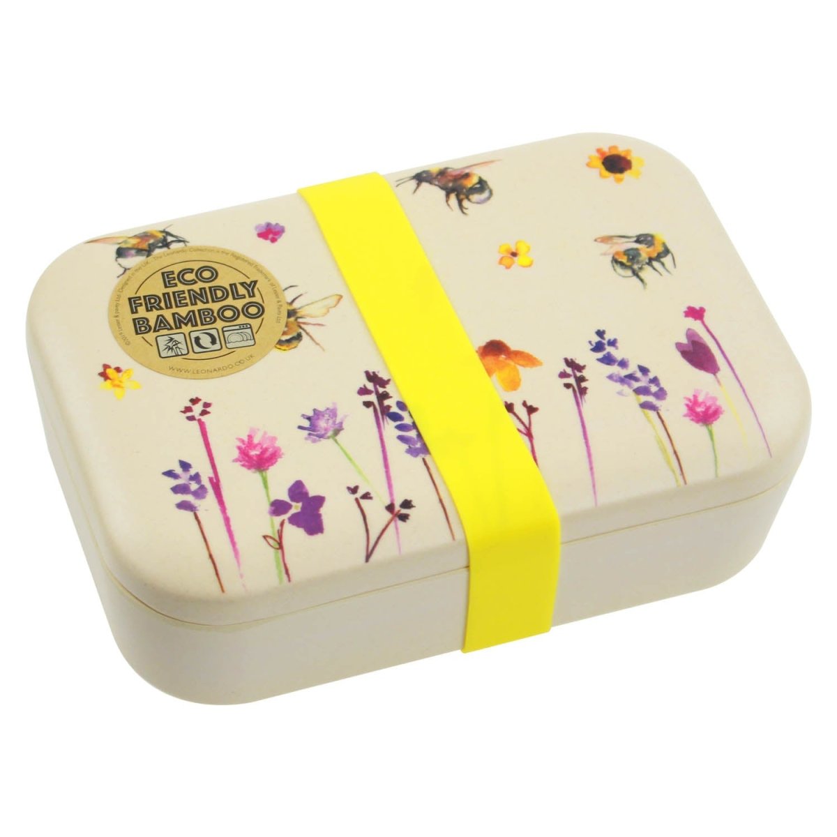 Eco-Friendly Bamboo Bees & Flowers Lunch Bento Box - Bonnypack