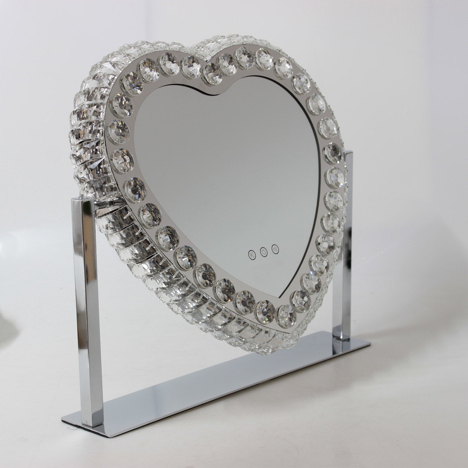 Savannah Heart Shaped Crystal LED Dressing Table Mirror