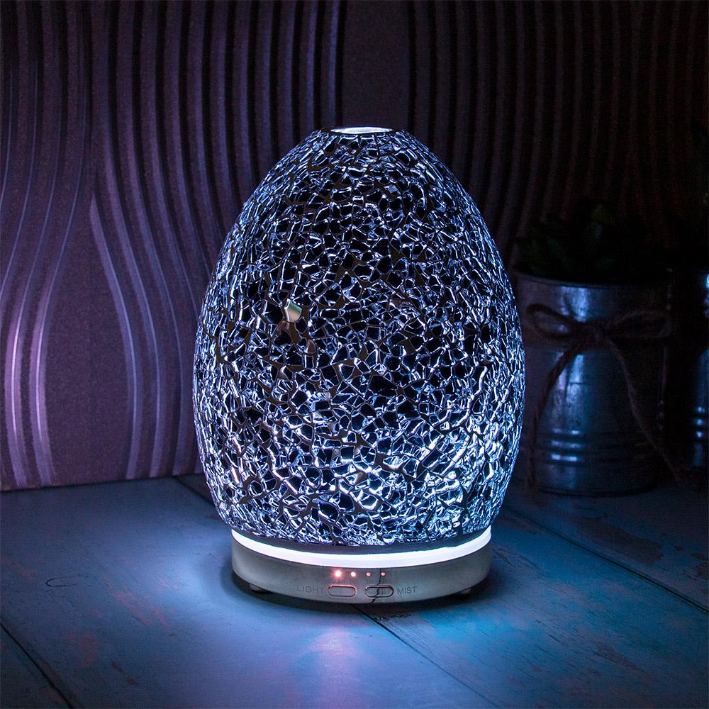 Egg Shaped Humidifier Ultrasonic Air Mist Vaporiser Black