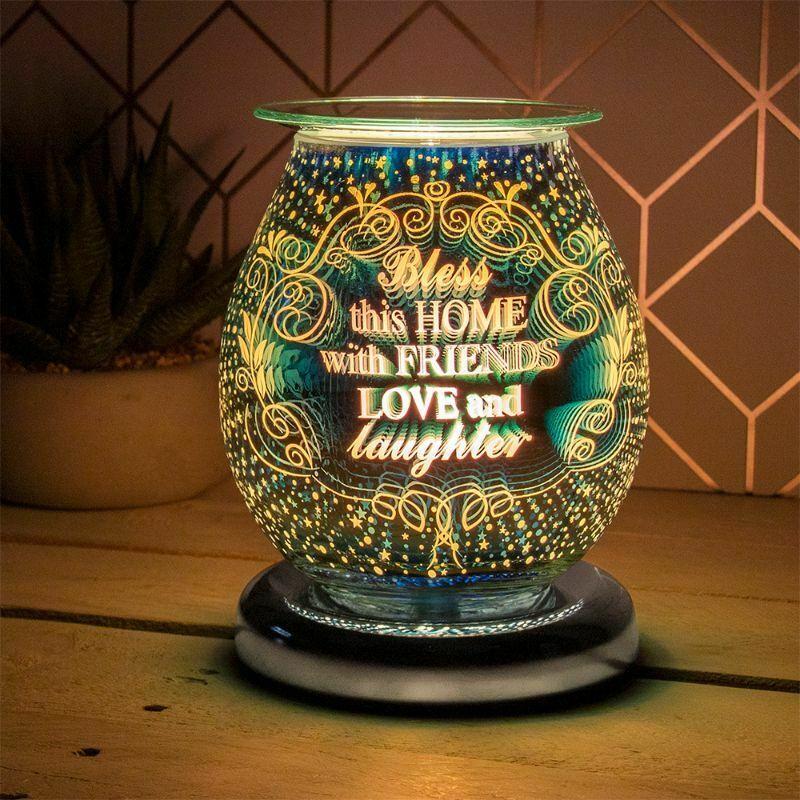 Electric Wax Melt Warmer 3D Text Bless Touch Sensitive Lamp - Bonnypack