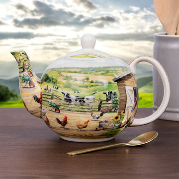 Farmhouse Ceramic Teapot with Handle - Bonnypack