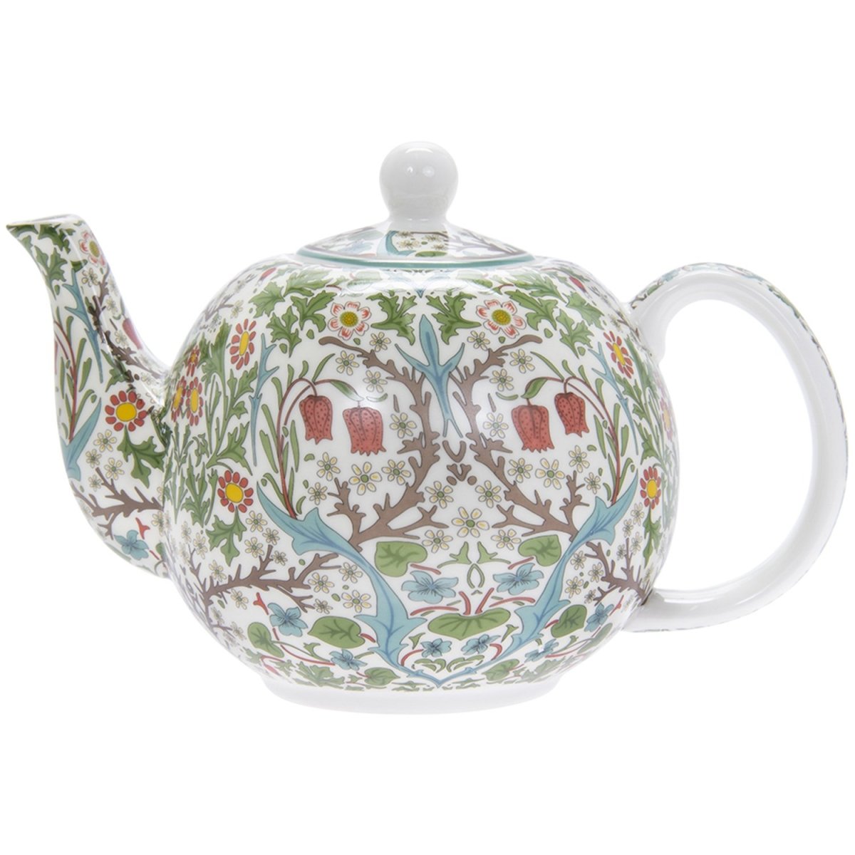Floral Teapot William Morris Blackthorn Flower Design - Bonnypack