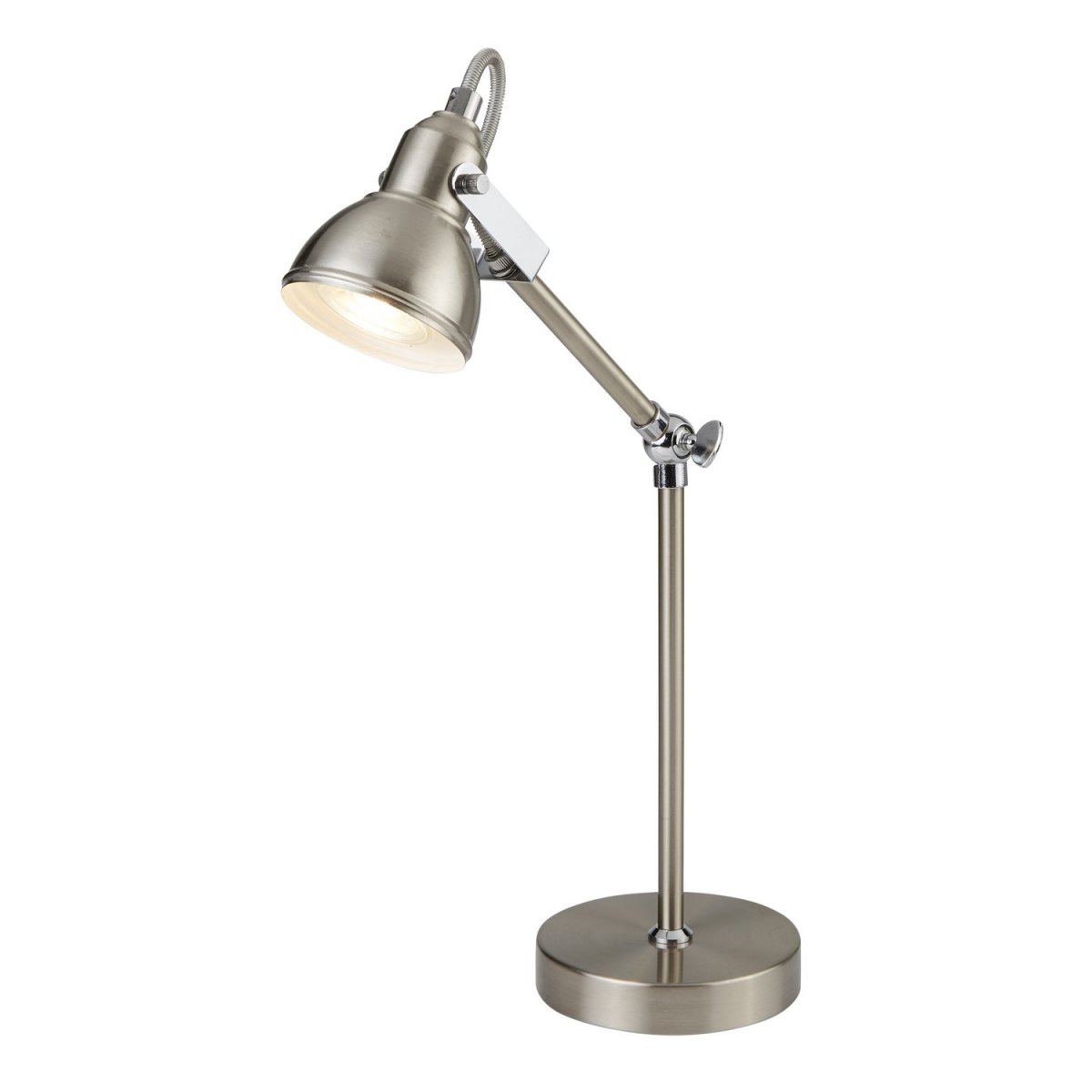 Focus Satin Silver Adjustable Study Reading Desk Table Lamp Light - Bonnypack
