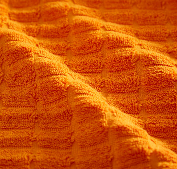 Bright Geo 100% Cotton Hand Towel - Orange