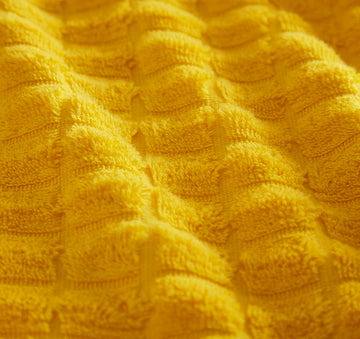 Bright Geo 100% Cotton Hand Towel - Yellow Ochre