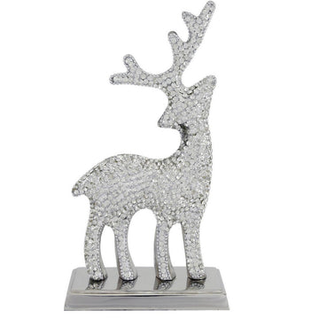 Glitz Reindeer Decoration On Nickel Base - Bonnypack