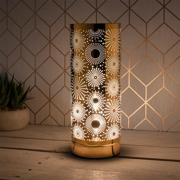 Gold Cylinder Electric Lamp Aroma Oil Wax Melt Burner