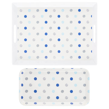 Set of 2 Padstow Mini & Large Blue Trays
