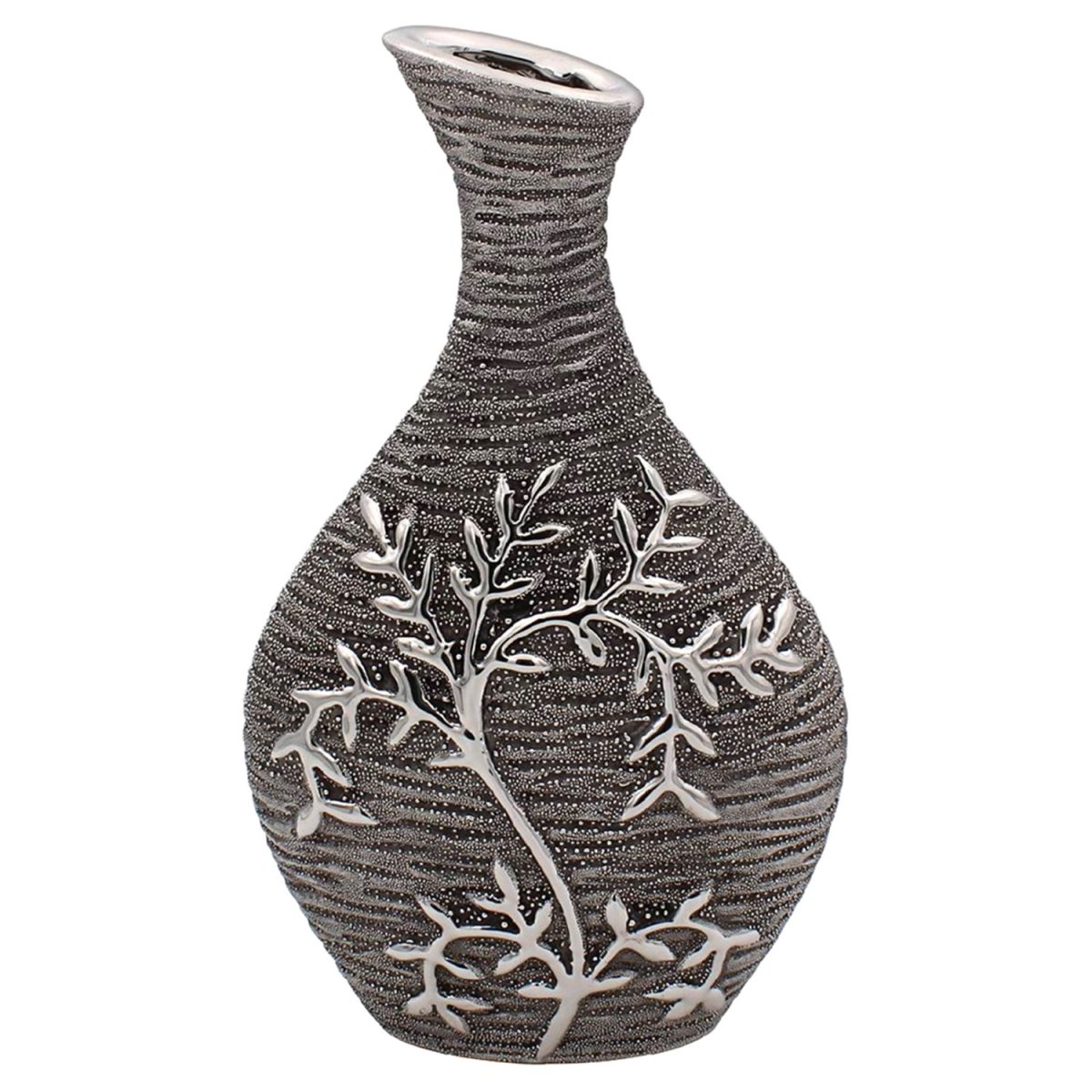 Gunmetal Silver Vase Modern Climbing Bottle Home Décor - Bonnypack