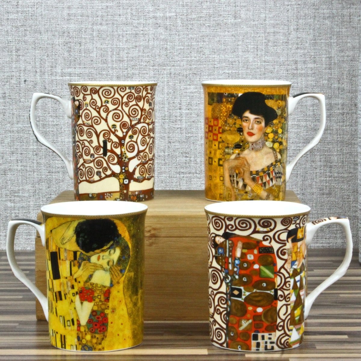 Gustav Klimt Art Deco Style B Design Fine China Coffee Mug - Bonnypack