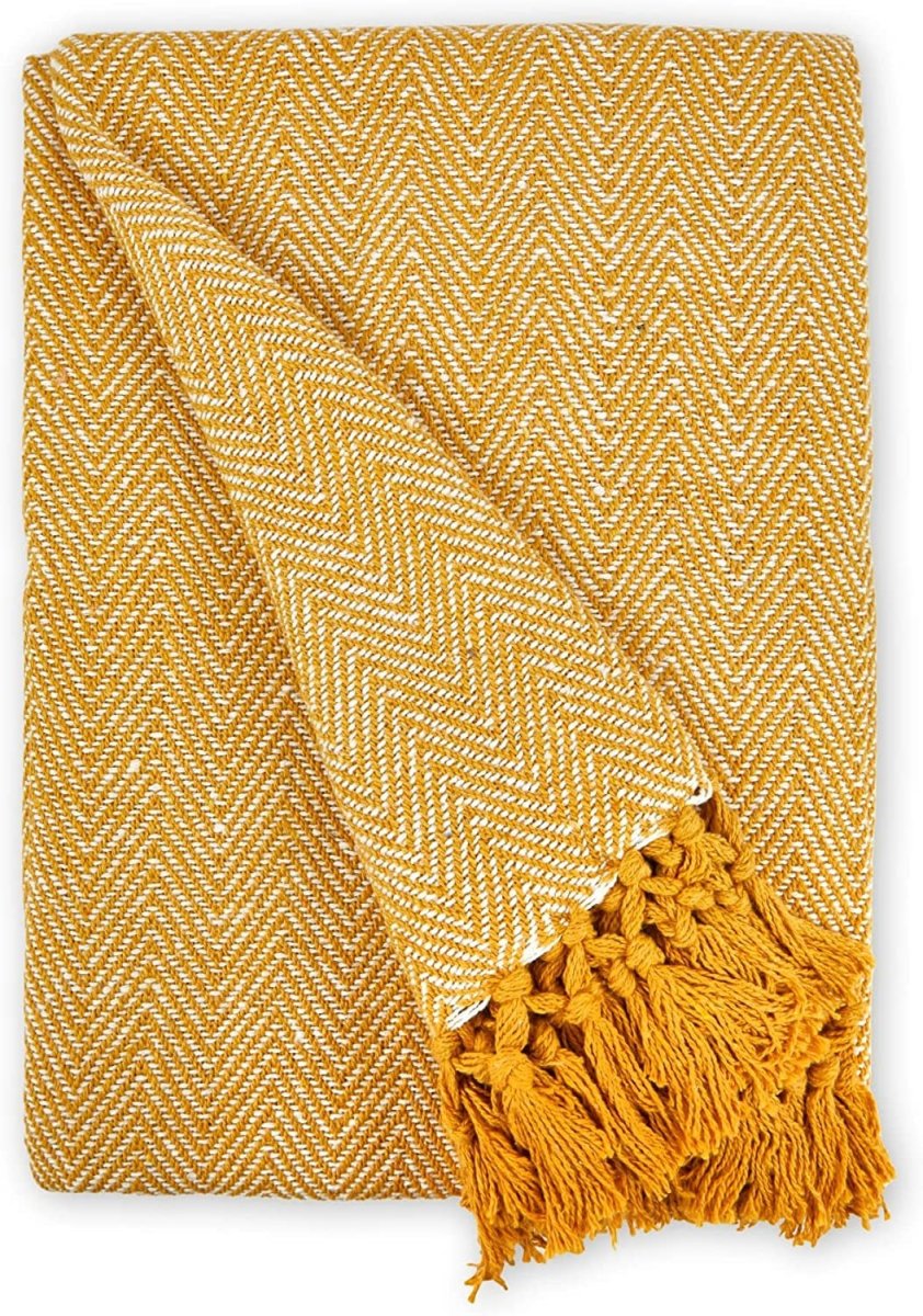 Large discount ochre throw