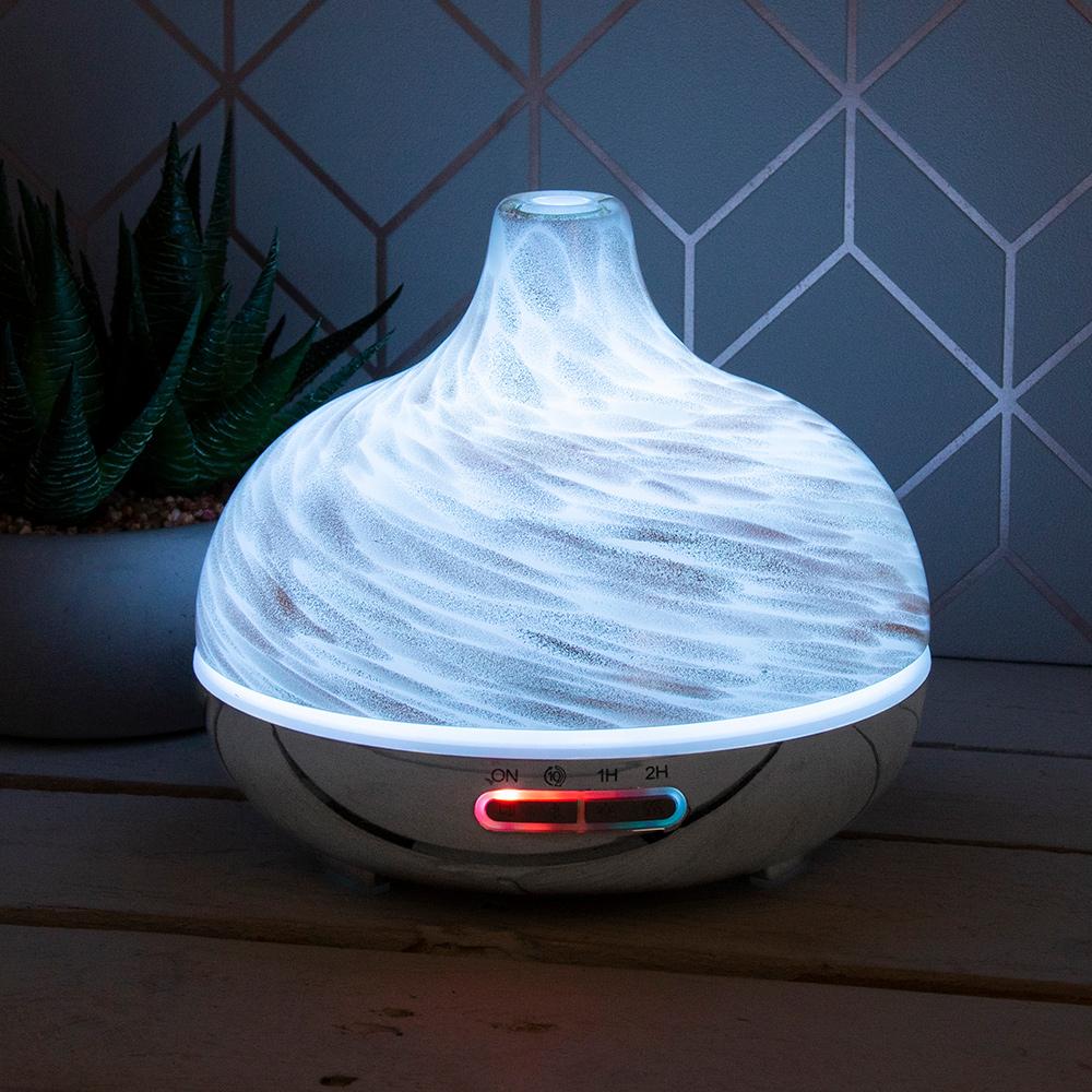 Humidifier Bluetooth Aroma Diffuser Marble White Gold Effect - Bonnypack