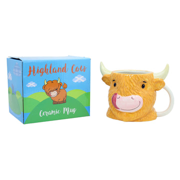 450ml Highland Cow Ceramic Mug