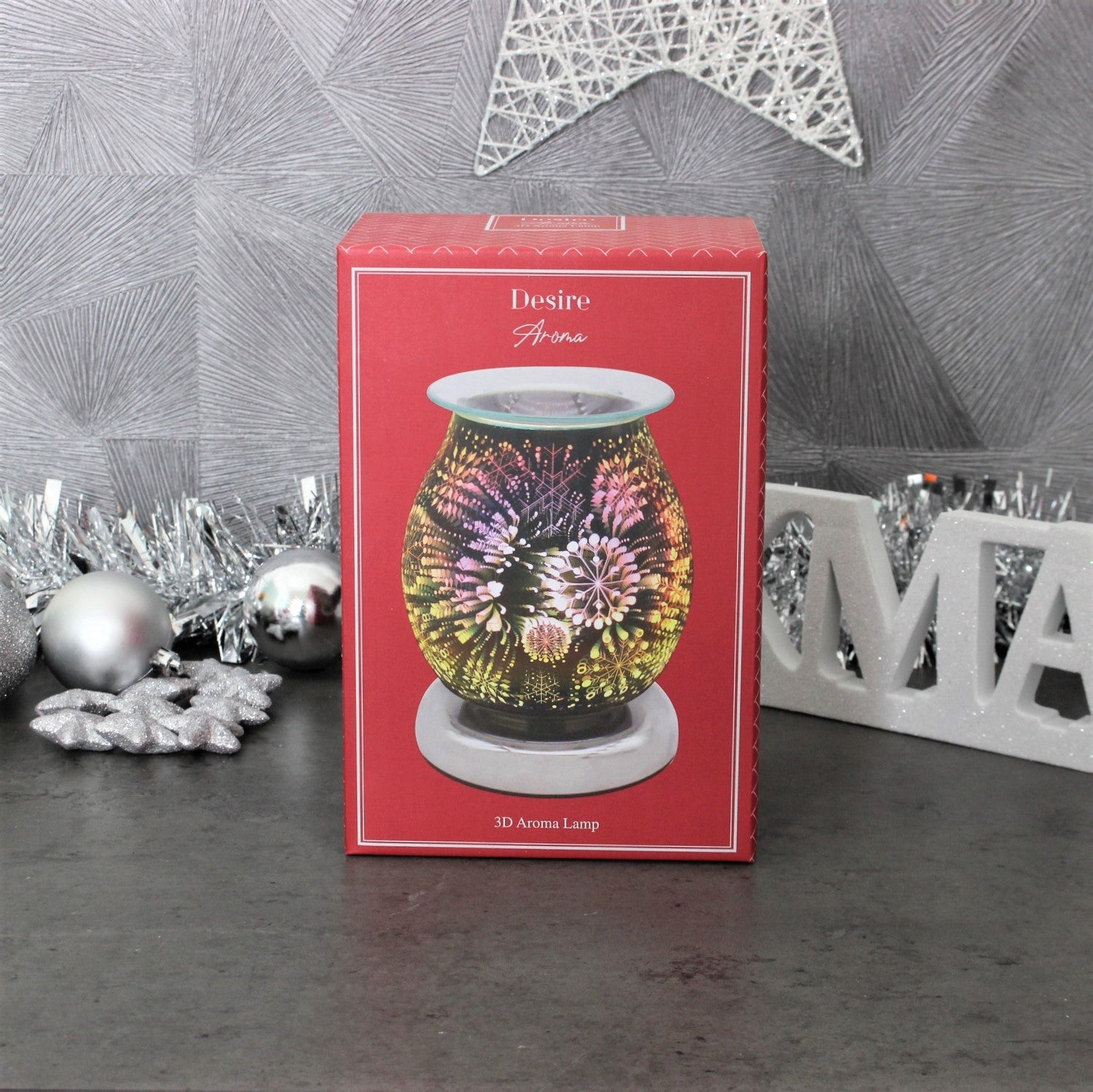 Electric Wax Melt Burner Silver Snowflake Effect Christmas - Bonnypack