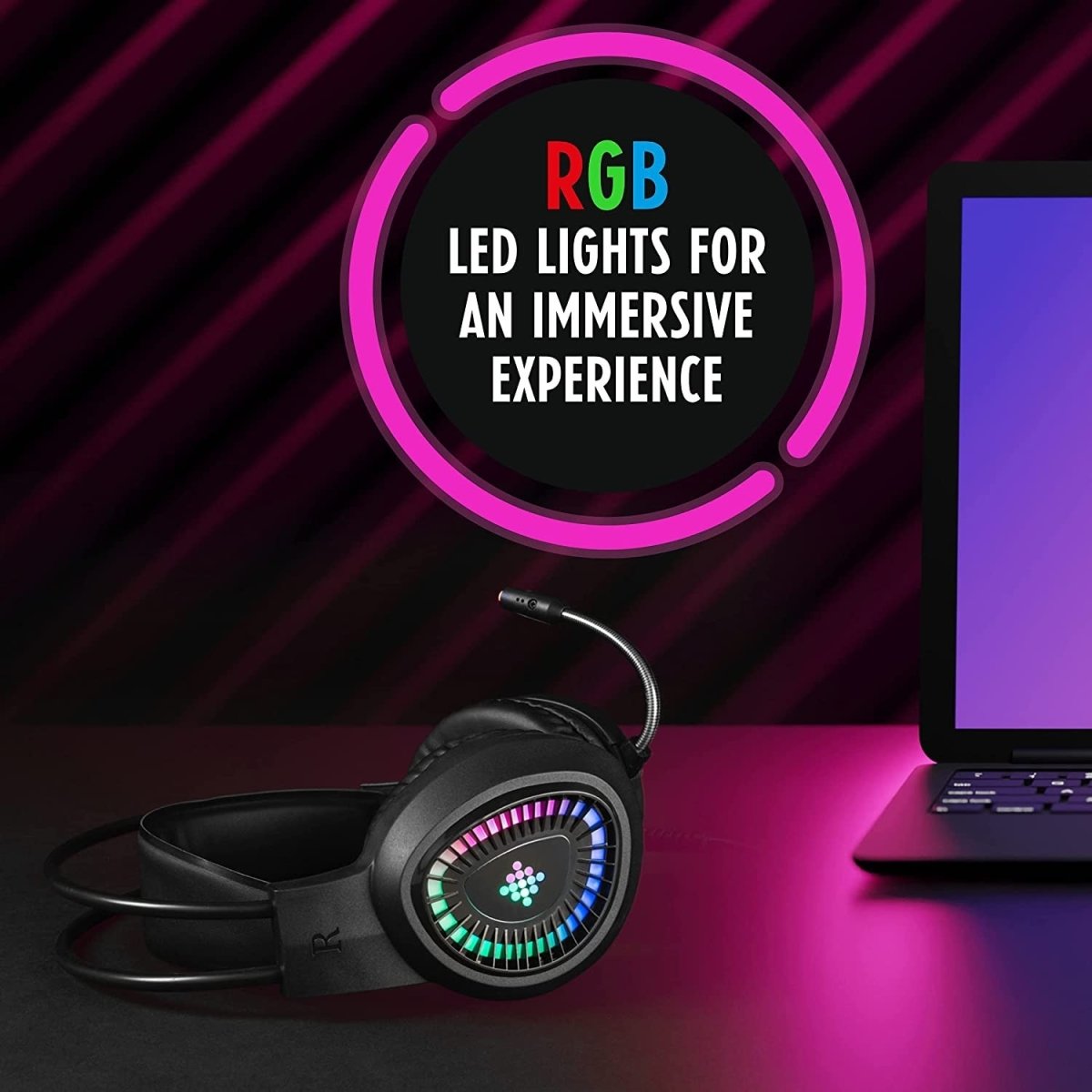 Intempo Wired LED RGB Gaming Headset with Microphone - Bonnypack