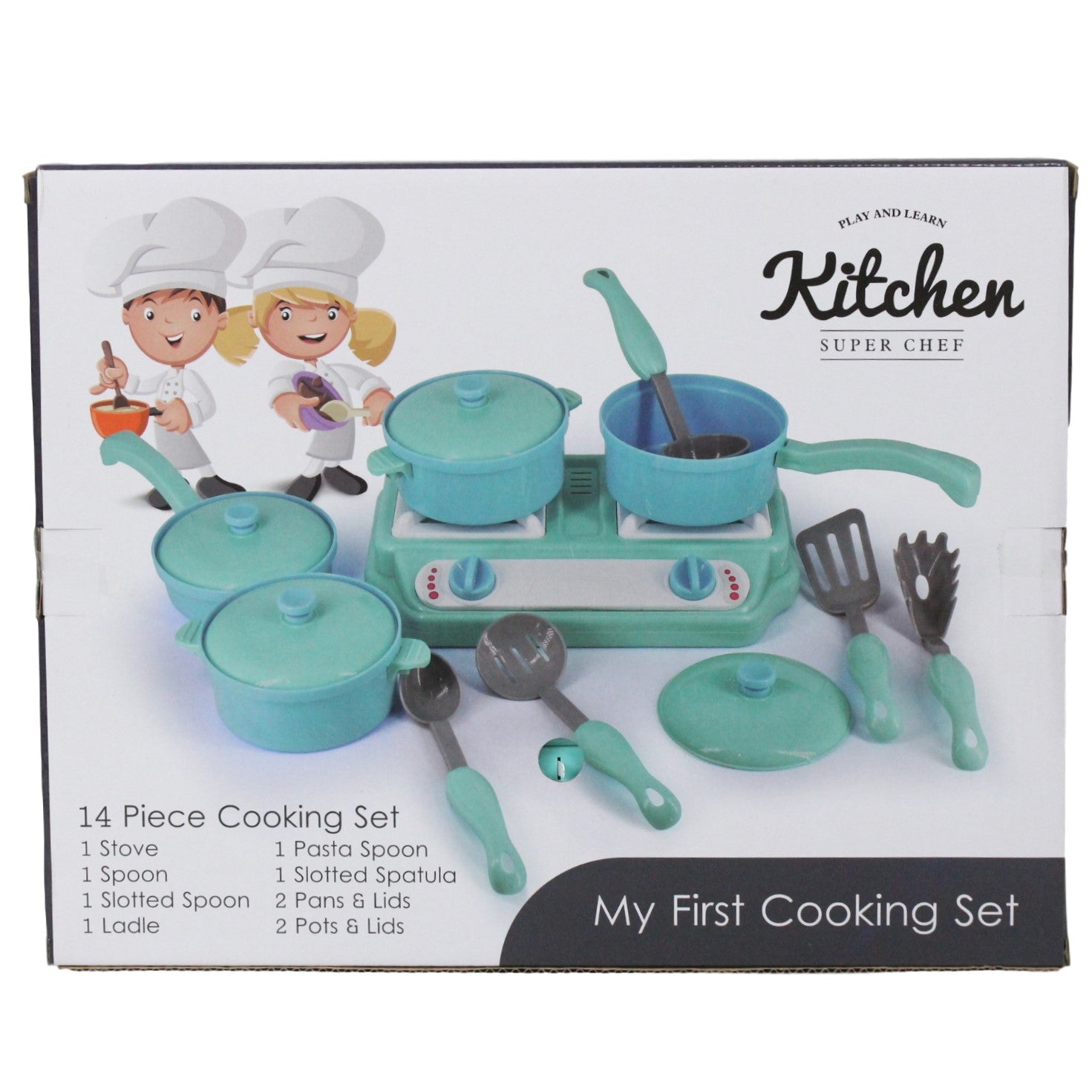 Play and Learn 14pc Super Chef My First Cooking Set - Bonnypack