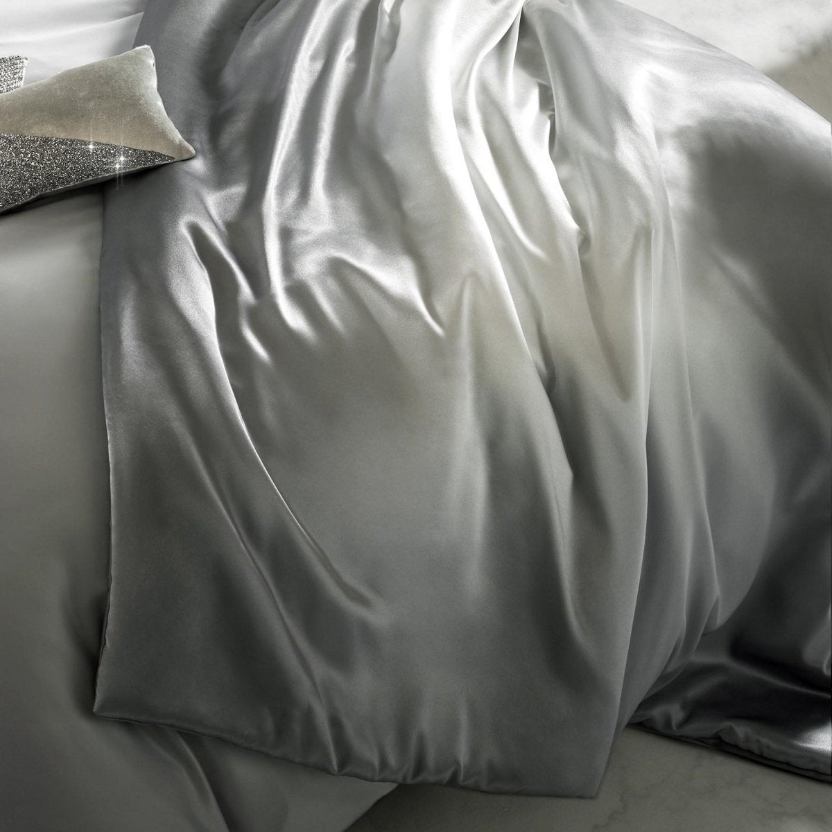 Kylie Minogue GEMINI Quilted Bed Throw - Quartz Grey - Bonnypack