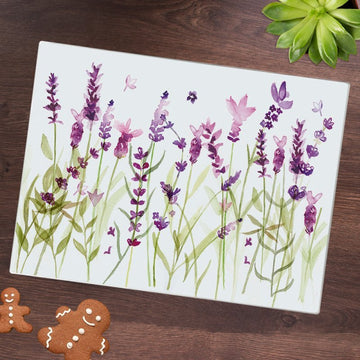 Lavender Flower Design Cutting Board