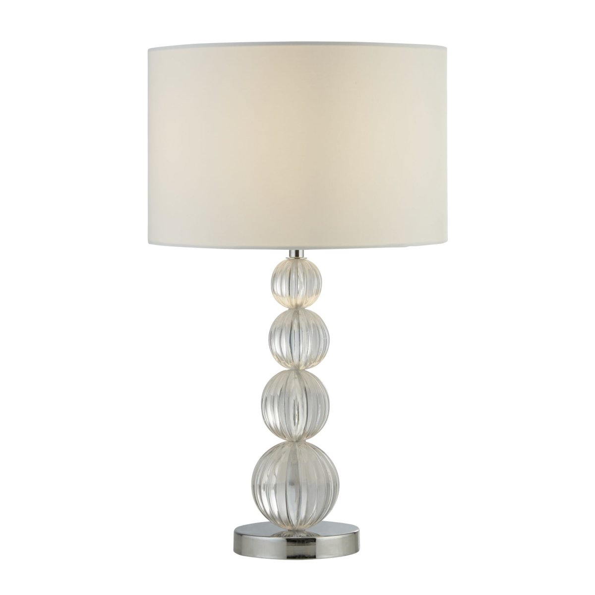 Louis 1 Light Table Lamp Chrome And Acrylic With White Shade - Bonnypack