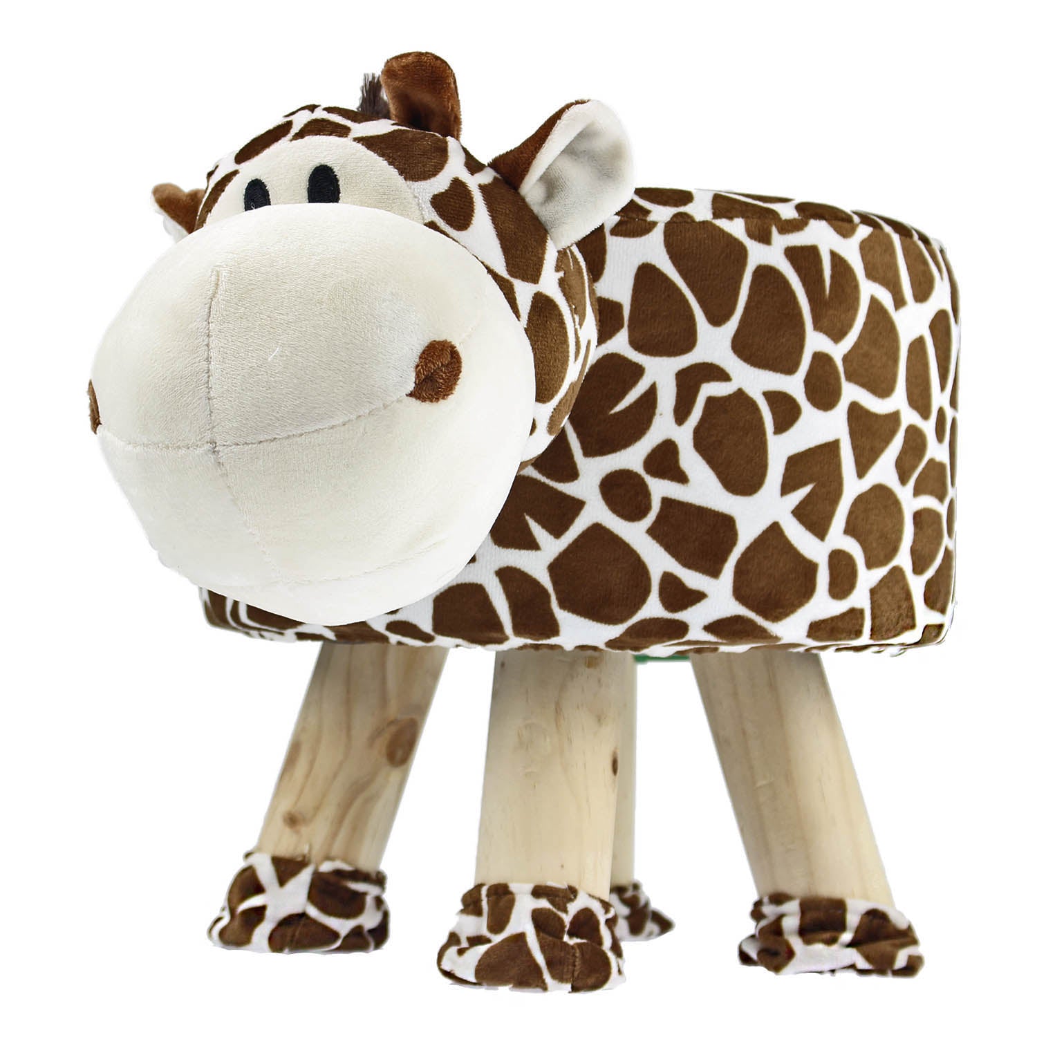 Giraffe Stuffed Animal Non-slip Round Kids Stool