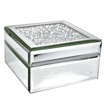 Mosaic Crystal Mirrored Jewellery Box