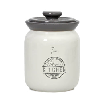 Artisan Kitchen Ceramic Tea Canister Jar