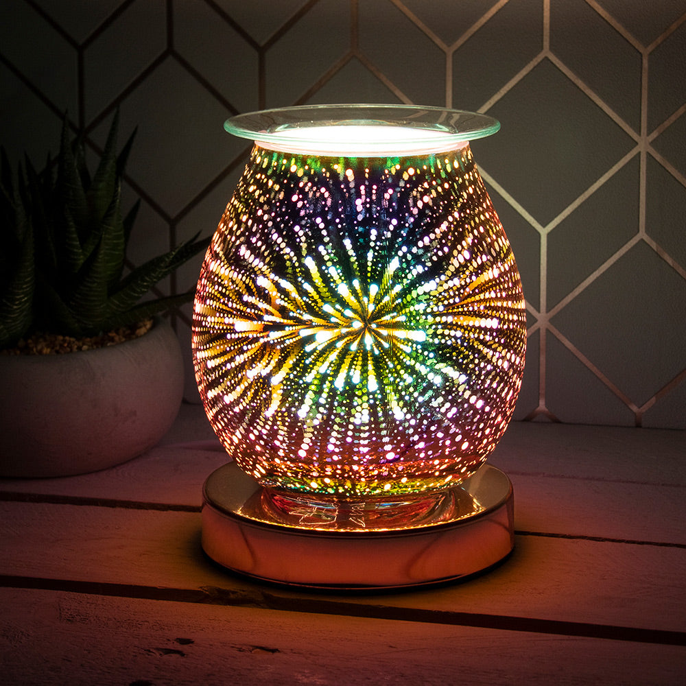 Oval 3D Starburst Aroma Wax Melt Burner Touch Lamp