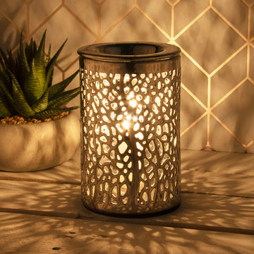 Ceramic Electric Aroma Silver Lamp Tree Design Wax Burner