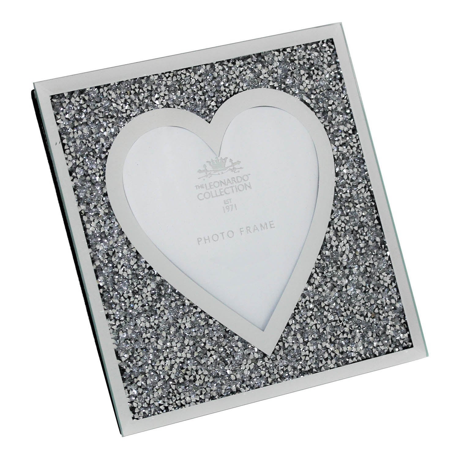 6x6" Crystal Heart Shaped Photo Frame