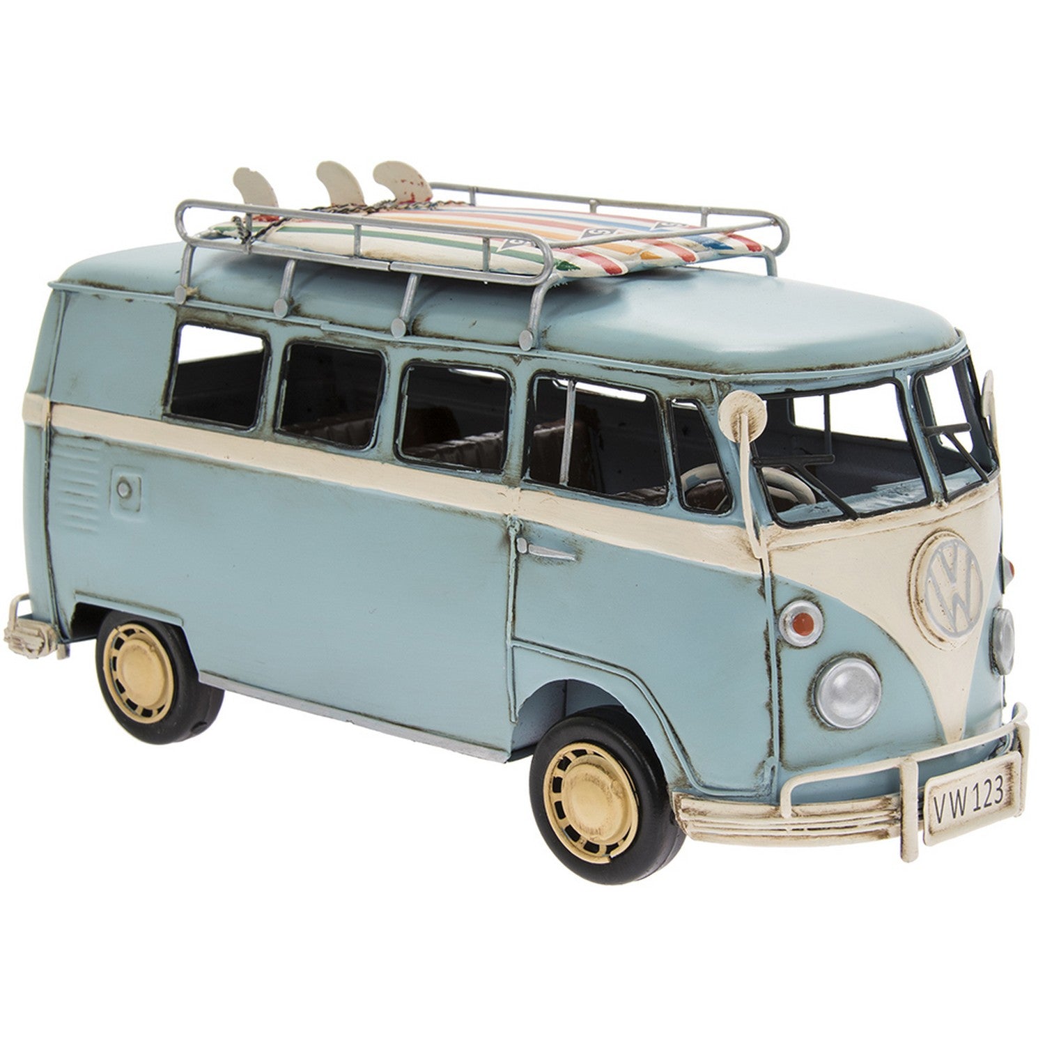 Vintage Blue Volkswagen Camper Van