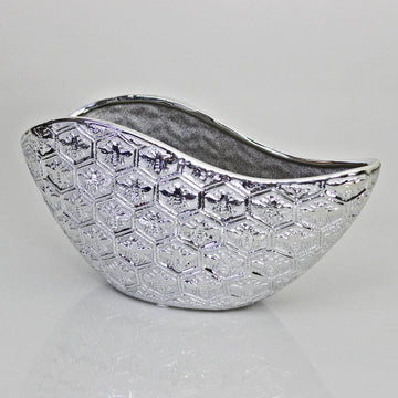 31cm Silver Art Bees Decorative Ceramic Bowl