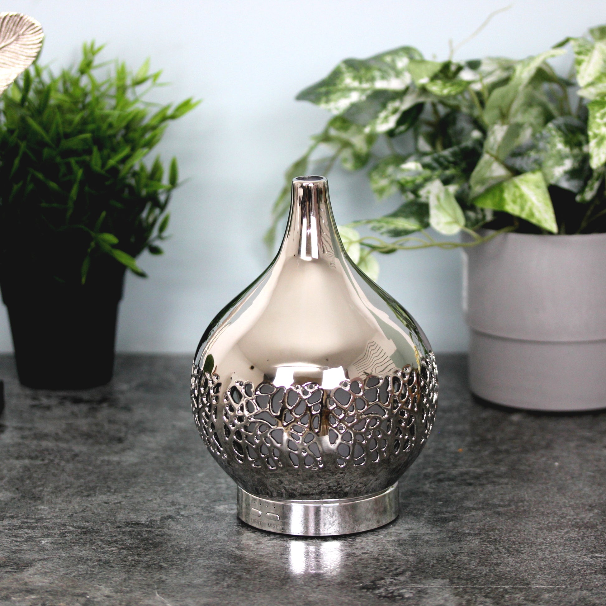 Polished Silver Humidifier Tree Of Life Design
