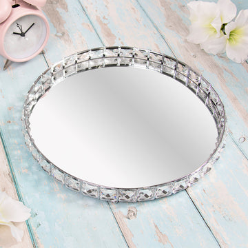 Silver Round Ornament Tray