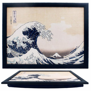 Cushion Padded Laptray Hokusai Snack Food Serving