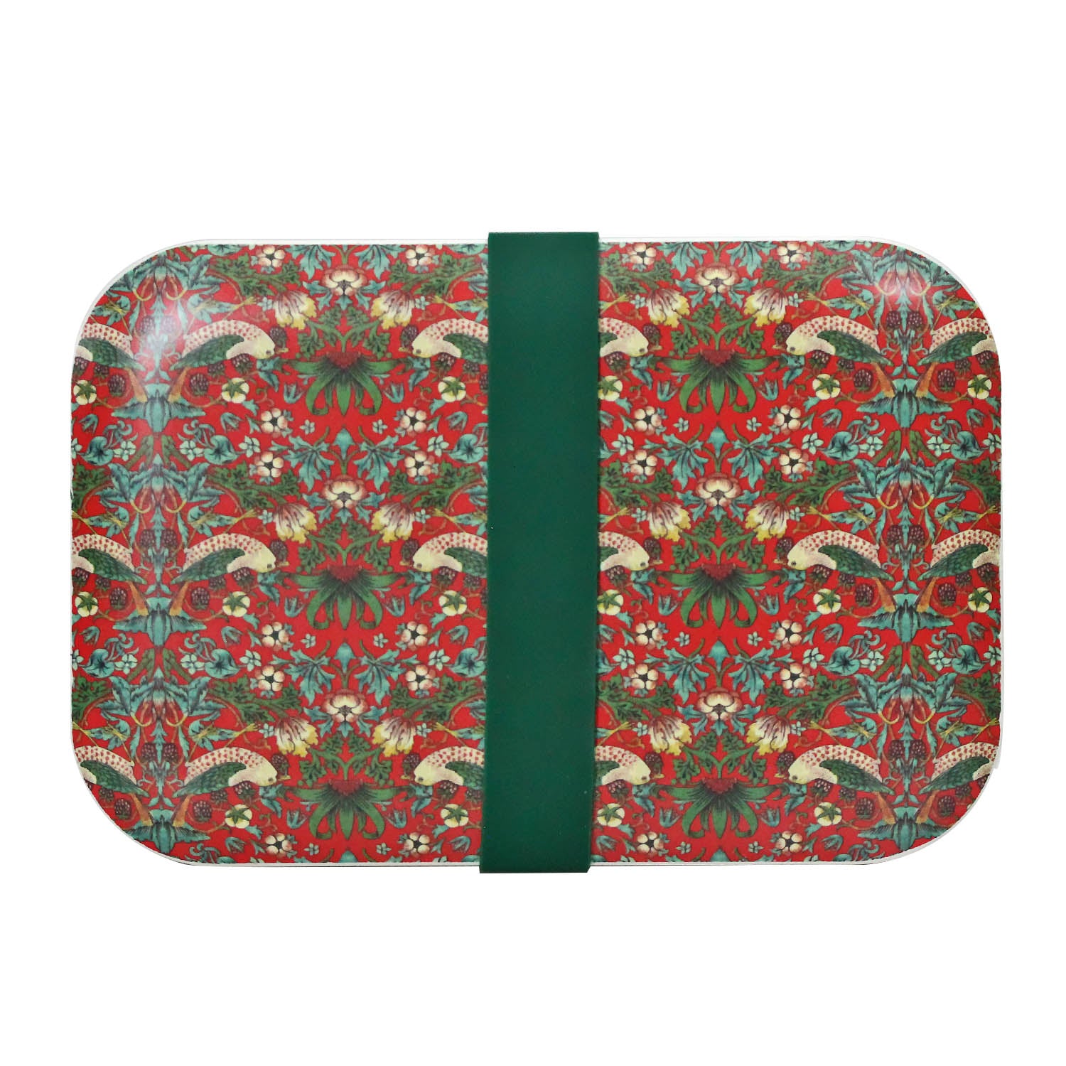 William Morris Strawberry Thief Floral Bamboo Lunchbox