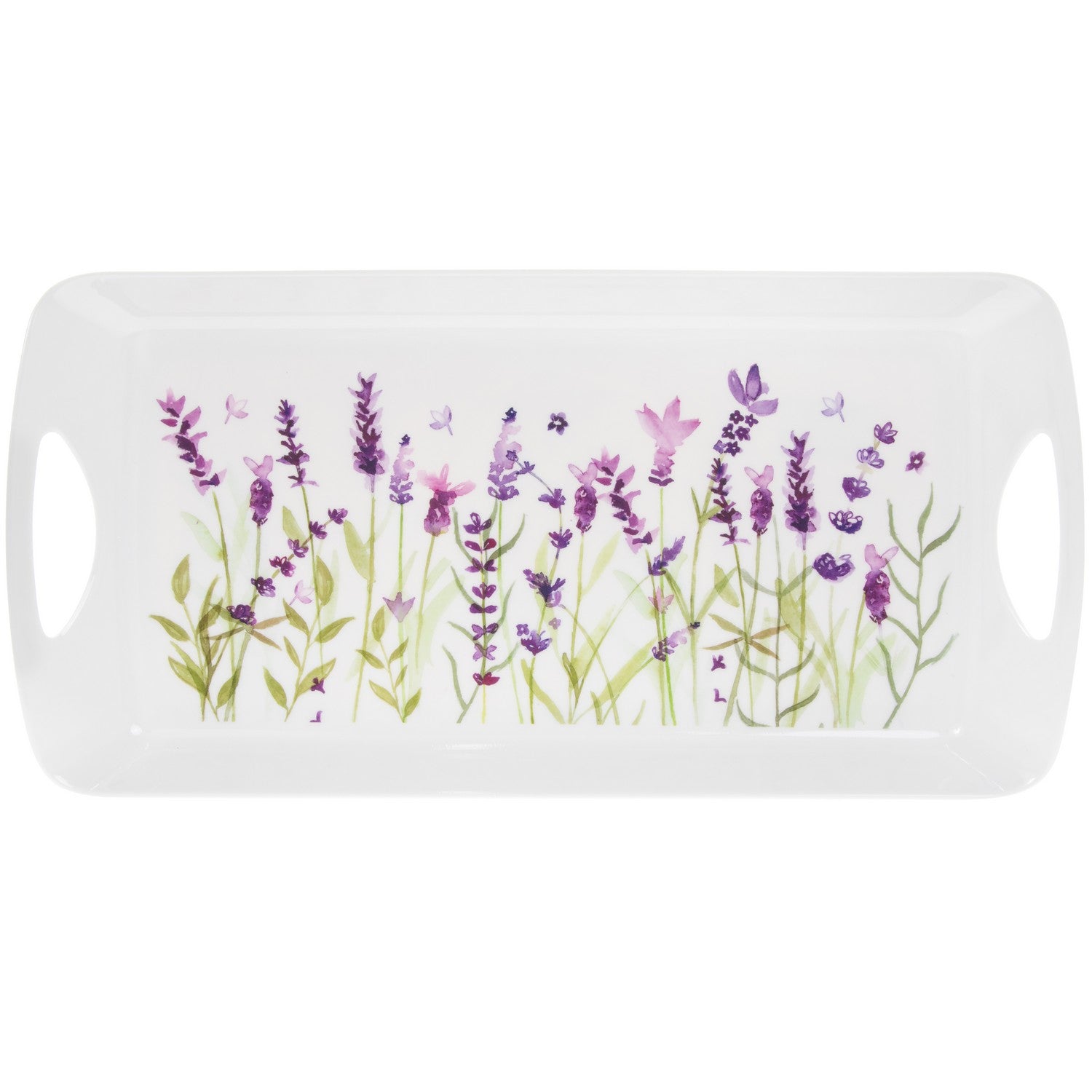 Lavender Flower Design Medium Serving Tray