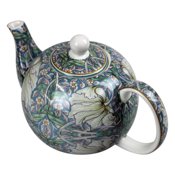 William Morris Blue Pimpernel Fine China Teapot