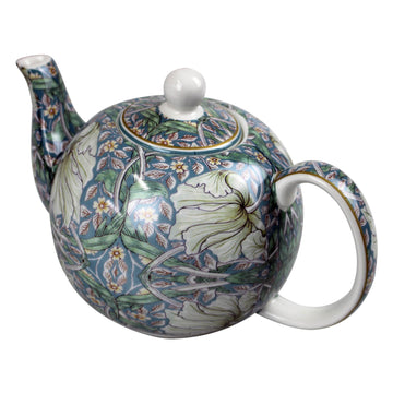 William Morris Blue Pimpernel Fine China Teapot