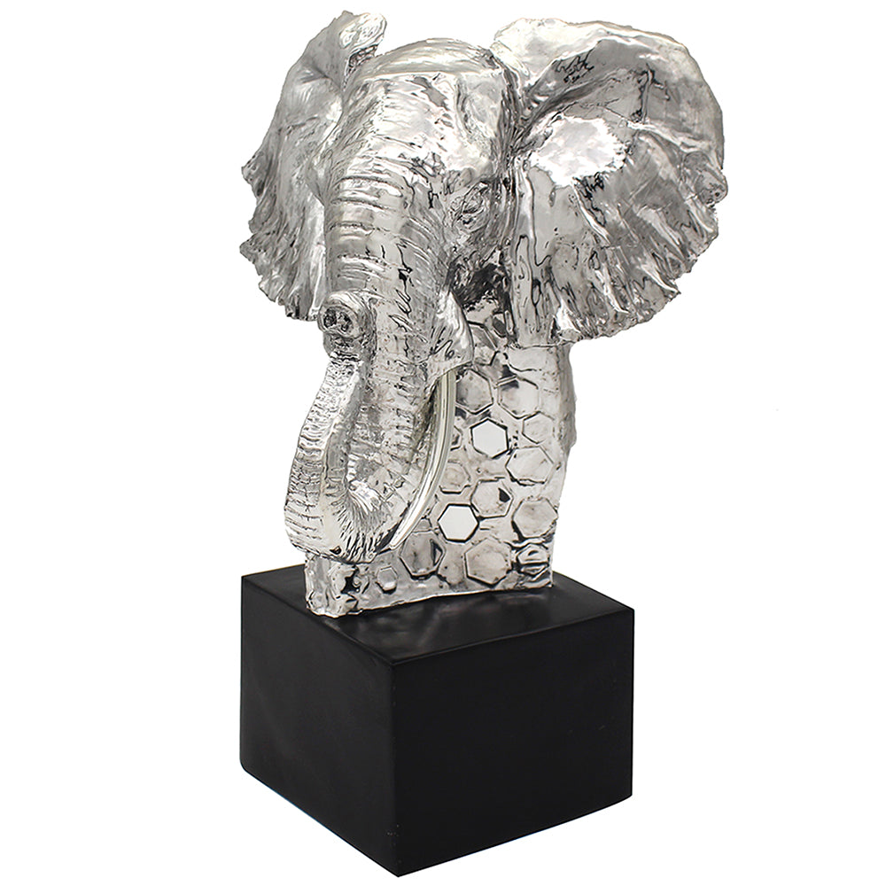 Silver Art Elephant Bust