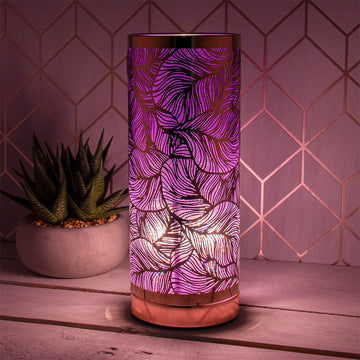Desire Aroma Silver Purple Leaf Wax Melt Burner LED Lamp
