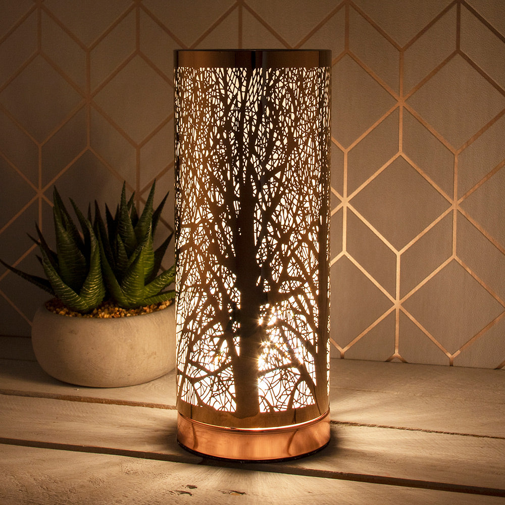 Rosegold Tree Aroma LED Lamp Wax Melt Scent Oil Burner