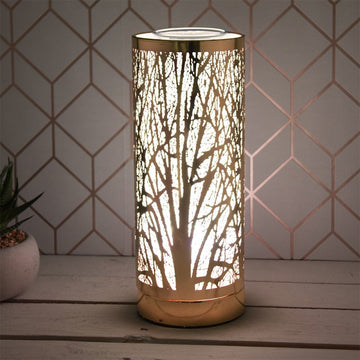 Electric Wax Melt Burner Gold Cylinder Tree Oil Warmer