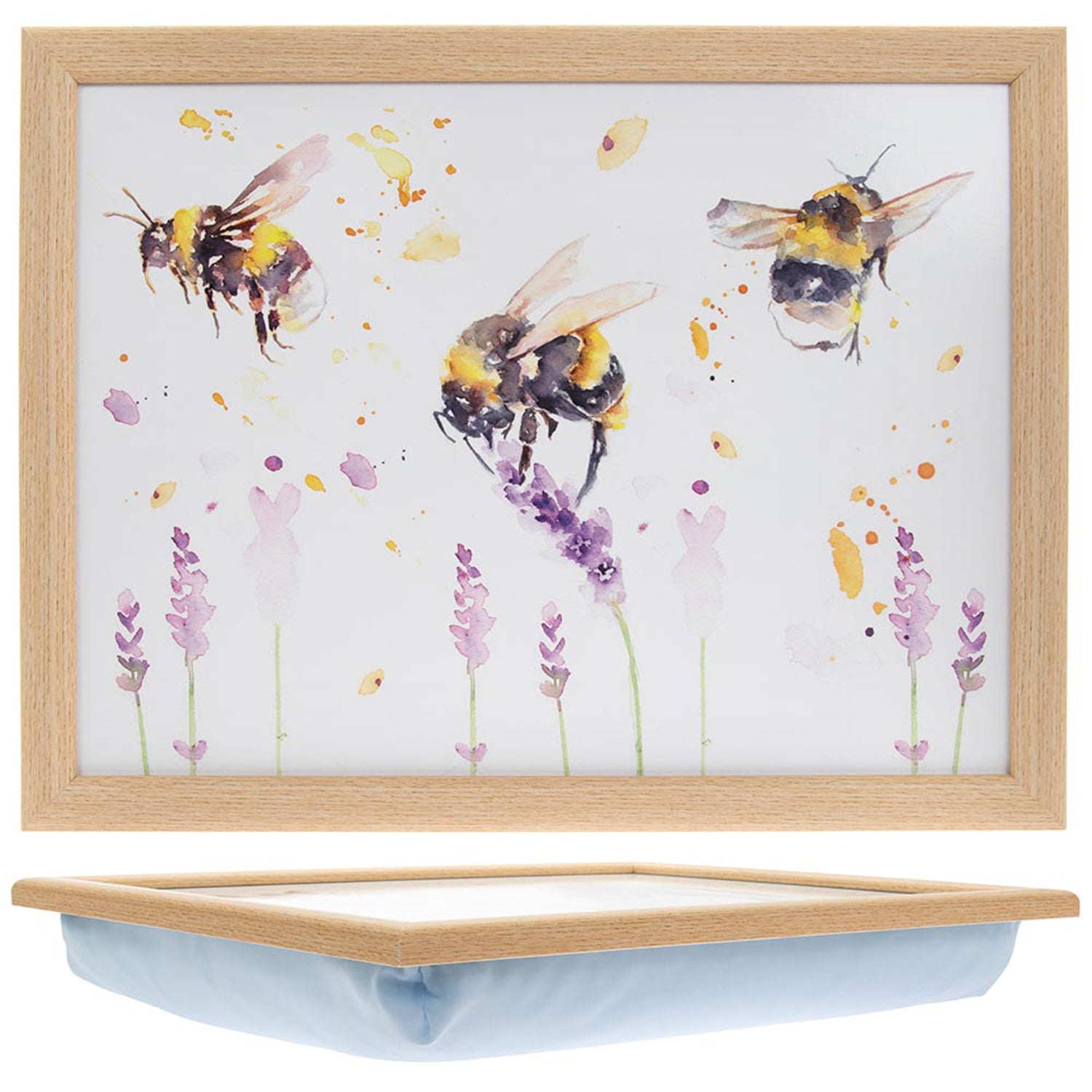 Cushion Lap Tray Life Bees Lavender Flower Laptop Support