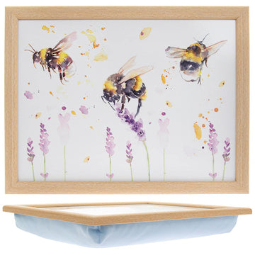 Cushion Lap Tray Life Bees Lavender Flower Laptop Support
